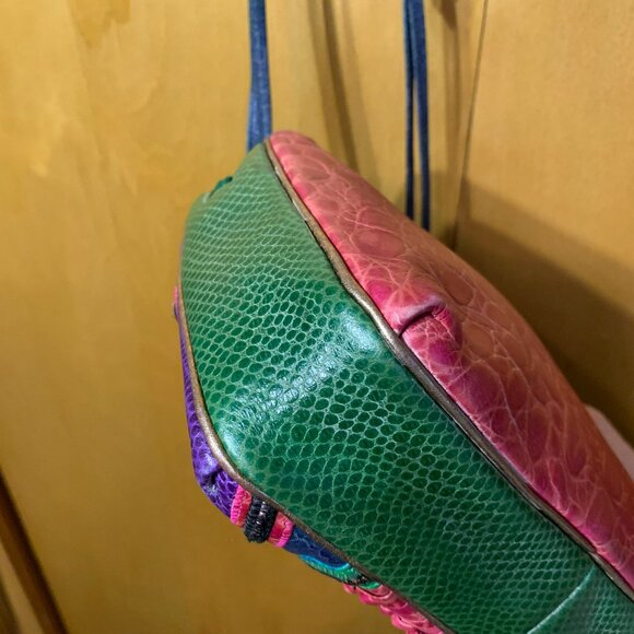 Vintage Sharif Vibrant Color-blocked handbag - Picture 5 of 9